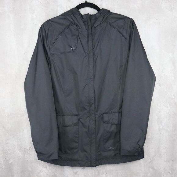 Lole Jacket Womens Size Medium‎ Black Windbreaker Water Repellent Lightweight - Picture 1 of 13